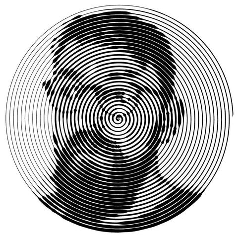 A black spiral line of different line thickness to render my avatar picture similar to some video I saw.